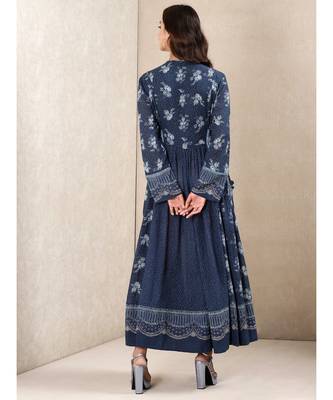 Blue Printed Kurta 3