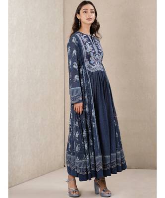 Blue Printed Kurta 4
