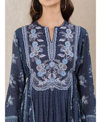 Blue Printed Kurta 5