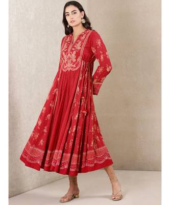 Red Printed Kurta 1