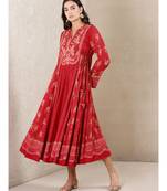 Red Printed Kurta