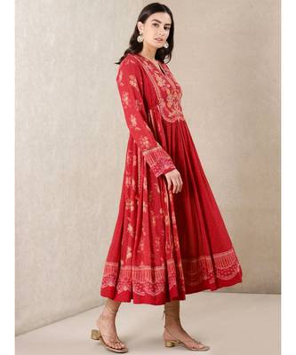 Red Printed Kurta 2