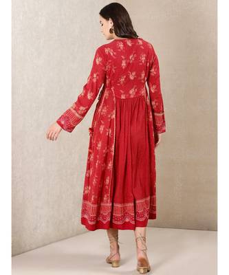 Red Printed Kurta 3