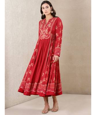 Red Printed Kurta 4