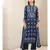 Blue Printed Kurta With Palazzo And Dupatta
