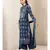 Blue Printed Kurta With Palazzo And Dupatta