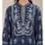 Blue Printed Kurta With Palazzo And Dupatta