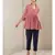 Pink Striped Cotton Kurti