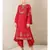 Round Neck 3/4 Sleeves Embroidered Kurta With Dhoti Pant