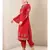 Round Neck 3/4 Sleeves Embroidered Kurta With Dhoti Pant