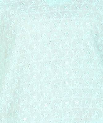 Turquoise embroidered cotton chikankari-kurtis 5