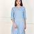 Blue embroidered cotton chikankari-kurtis