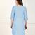 Blue embroidered cotton chikankari-kurtis