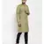 Men Green Cotton Solid Straight Kurta