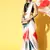 White Printed Satin Saree With Blouse