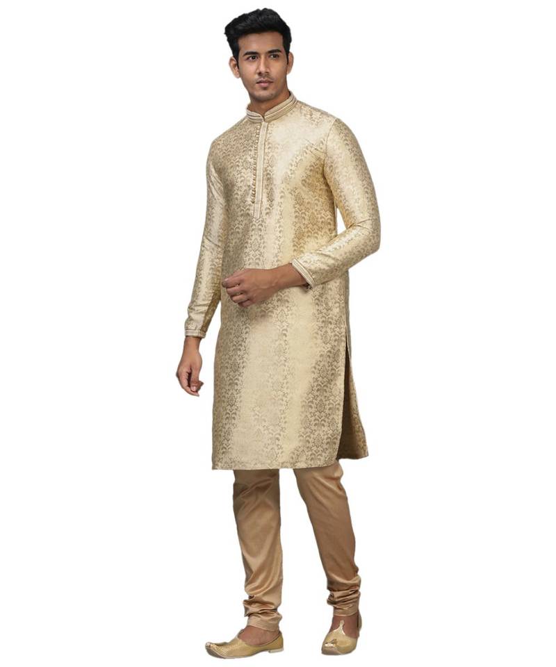 Silk Blend Kurta Churidar Set