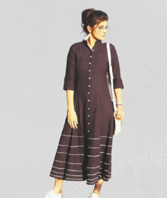 Trending Designer Rayon Casual Wear Kurti Kerosebrown 1