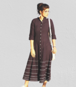 Trending Designer Rayon Casual Wear Kurti Kerosebrown