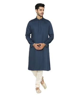 Silk Blend Kurta Churidar Jacket Set 6