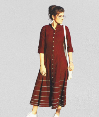 Trending Designer Rayon Casual Wear Kurti KE_ROSE_MAROON 1