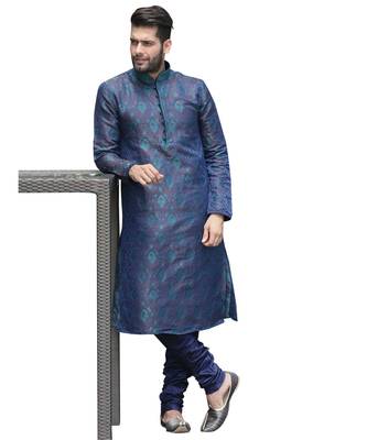 Silk Blend Kurta Payjama Set 3
