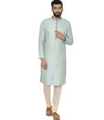 Silk Blend Kurta Churidar Set
