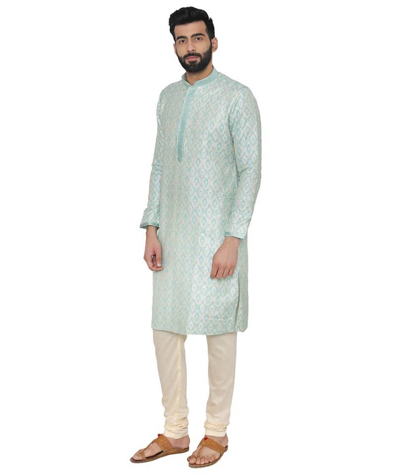 Silk Blend Kurta Churidar Set