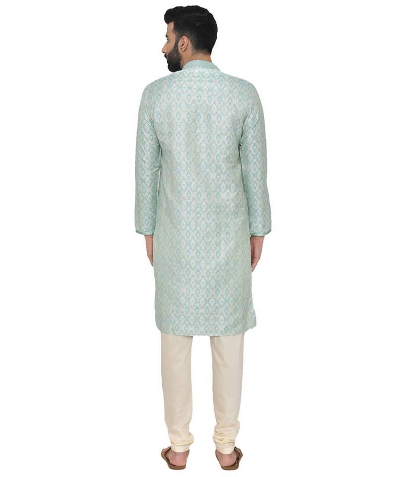 Silk Blend Kurta Churidar Set