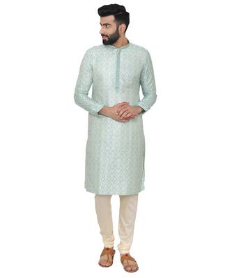 Silk Blend Kurta Churidar Set 6