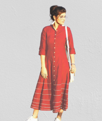 Trending Designer Rayon Casual Wear Kurti KE_ROSE_GAJRI 1