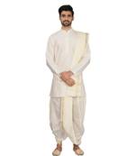 Silk Blend Kurta Dhoti Set