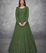 Mehendi embroidered georgette salwar