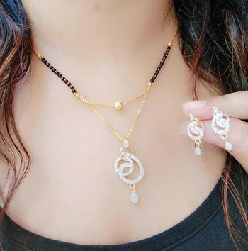 GOLD PLATED AMERICAN DIAMOND 