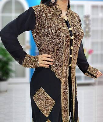 Black Party Wear Kaftan for Women 3