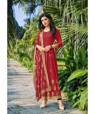 Pure Rayon Anarkali Kurti with Dupatta set 1