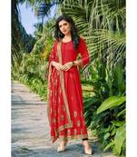 Pure Rayon Anarkali Kurti with Dupatta set