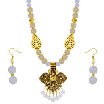 Designer Pearl Necklace Set Jewellery For Womwn Girls 2