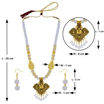 Designer Pearl Necklace Set Jewellery For Womwn Girls 5
