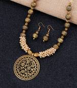 Designer Necklace Set Round Pendant Set Jewellery For Girls and Women