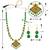 Green Pearl Necklace Set Mala Jewellery For Women And Girls
