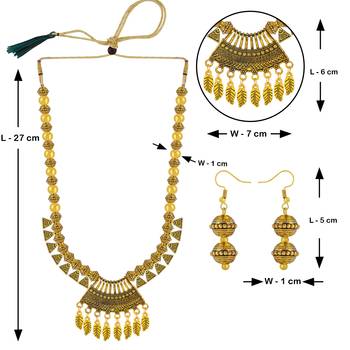 Classic Look Gold plated Necklace Set For Women Girls 5
