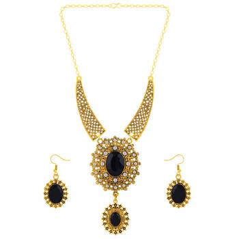 Stylish Party Look Gold Plated Neckalce Set Jewellery For Women And Girls 3