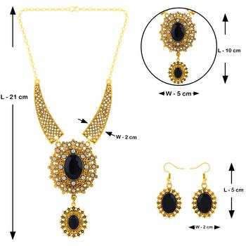 Stylish Party Look Gold Plated Neckalce Set Jewellery For Women And Girls 5