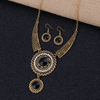 Elegant Look Gold Plated Plated Neckalce Set Jewellery For Women And Girls 1