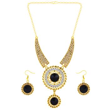 Elegant Look Gold Plated Plated Neckalce Set Jewellery For Women And Girls 3