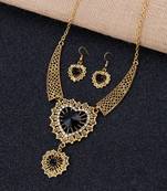 Gold Paletd Designer Necklace Set For Girls And Women