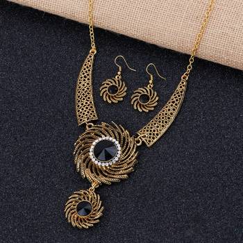 Gold Plated Stylish Designe Necklace Set For Girls And Women 1