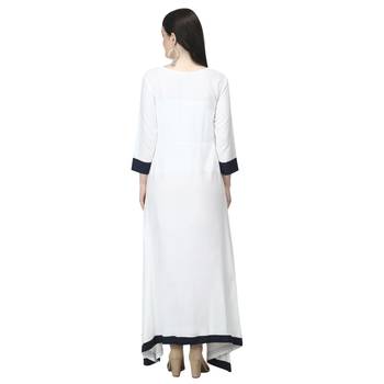 Off-white plain cotton cotton-kurtis 2