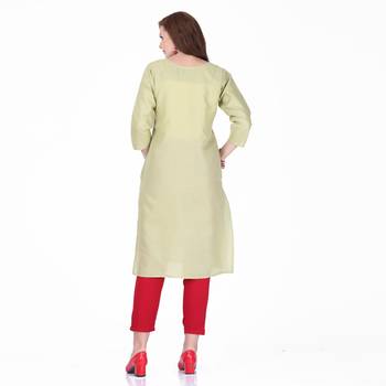 Green printed cotton cotton-kurtis 2