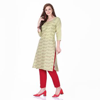 Green printed cotton cotton-kurtis 4